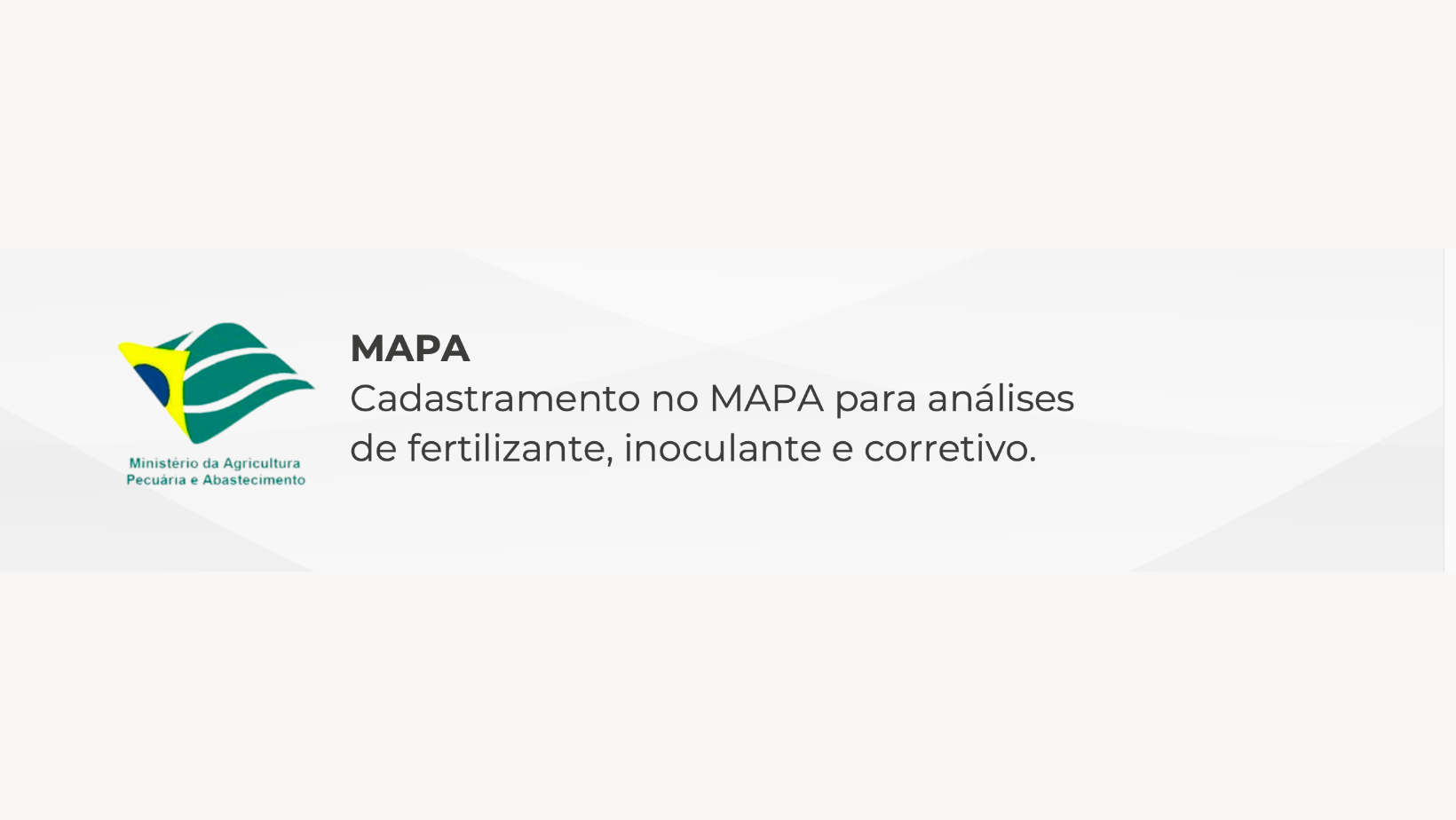 MAPA, cadastramento para análises de fertilizante, inoculante e corretivo